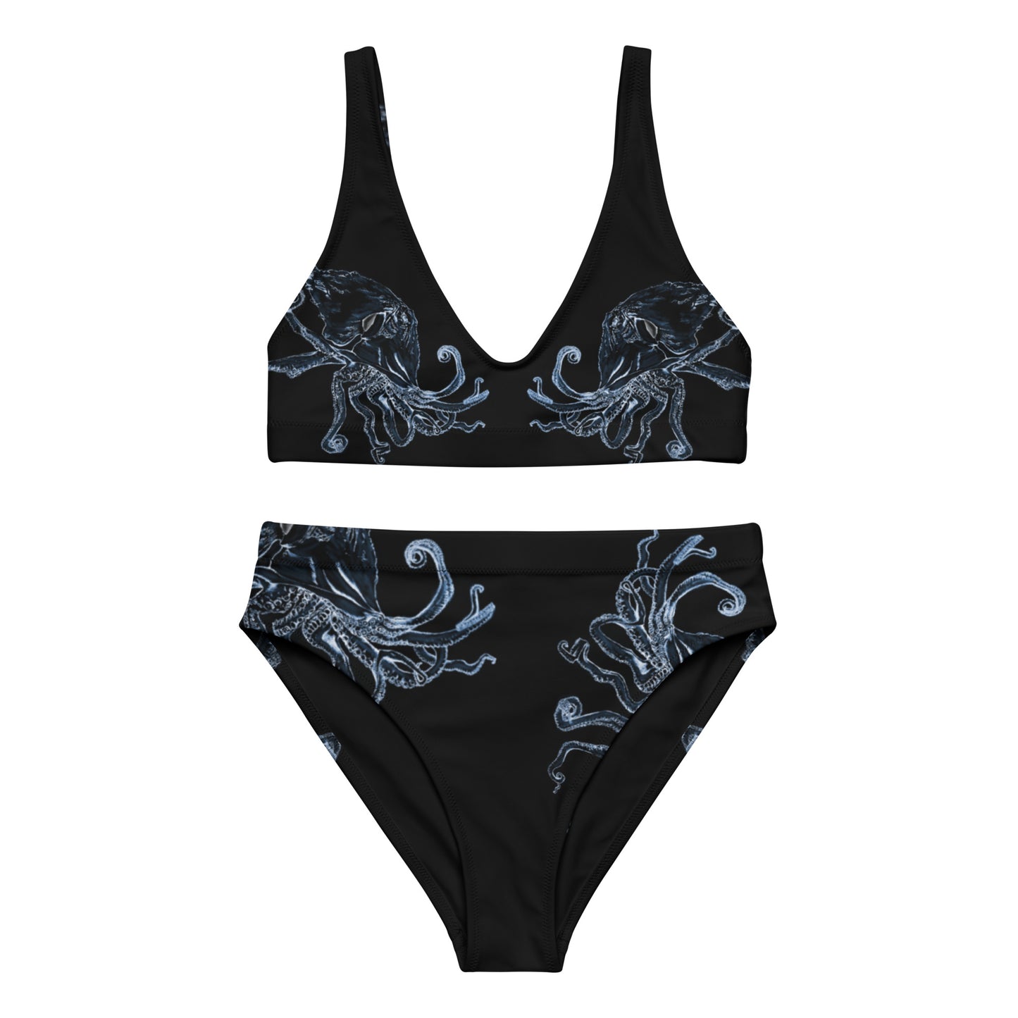 Sea Cat (Octopus) Recycled high-waisted bikini