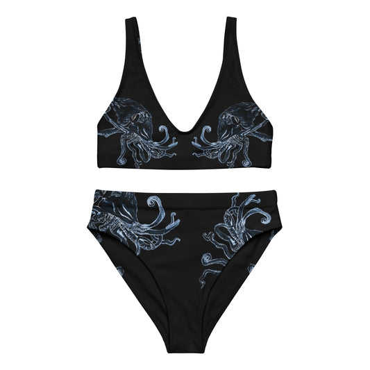 Sea Cat (Octopus) Recycled high-waisted bikini