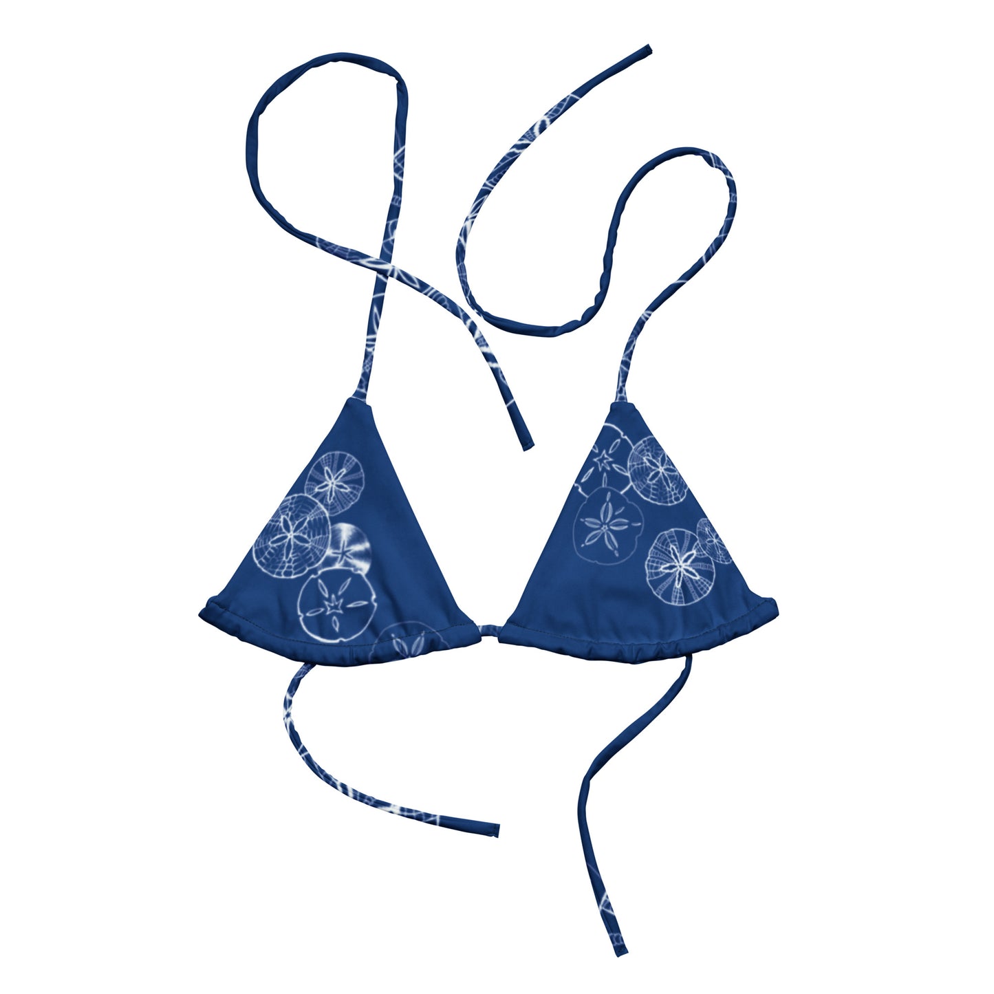 Sand Dollar Recycled Materials Triangle Bikini Top