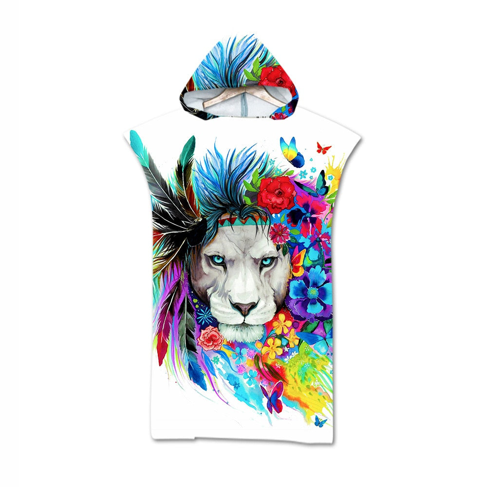 Microfiber Hoodie Towel in various Patterns