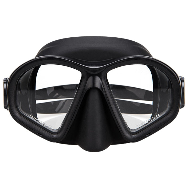 We-Fans Extreme Low Volume Free Diving Mask Scuba Snorkeling Spearfishing  Black Silicon Mask Swimming Goggles For Scuba Dive