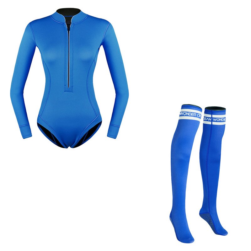 NEW Womens 2mm Neoprene Freediving Suit with High Socks