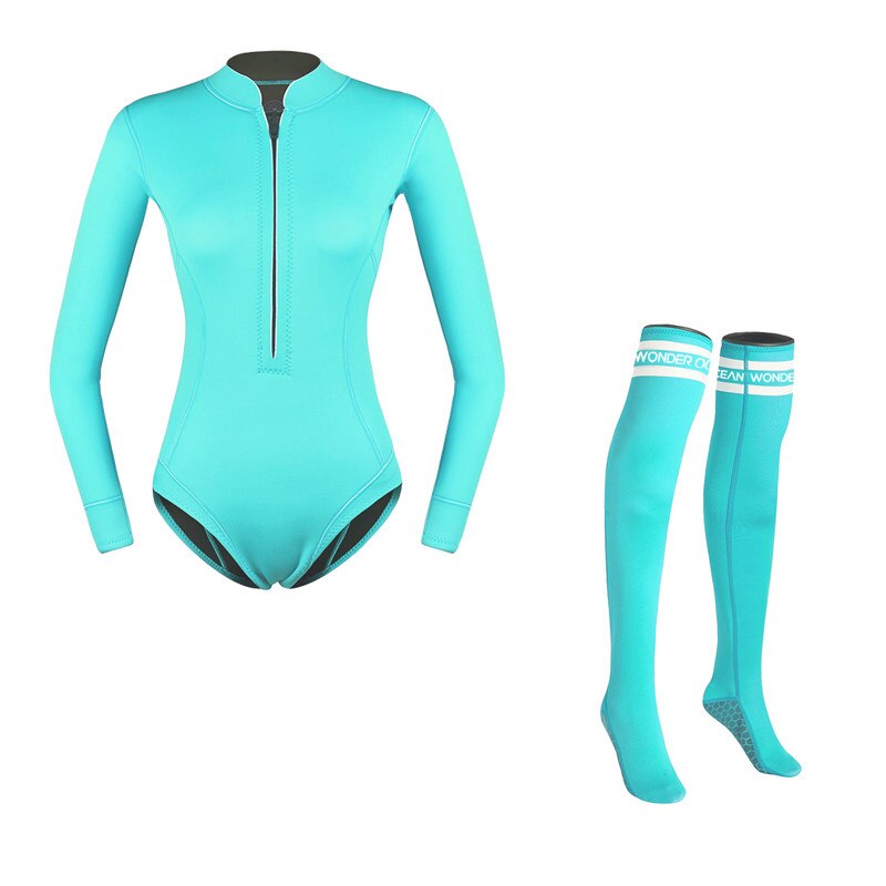 NEW Womens 2mm Neoprene Freediving Suit with High Socks