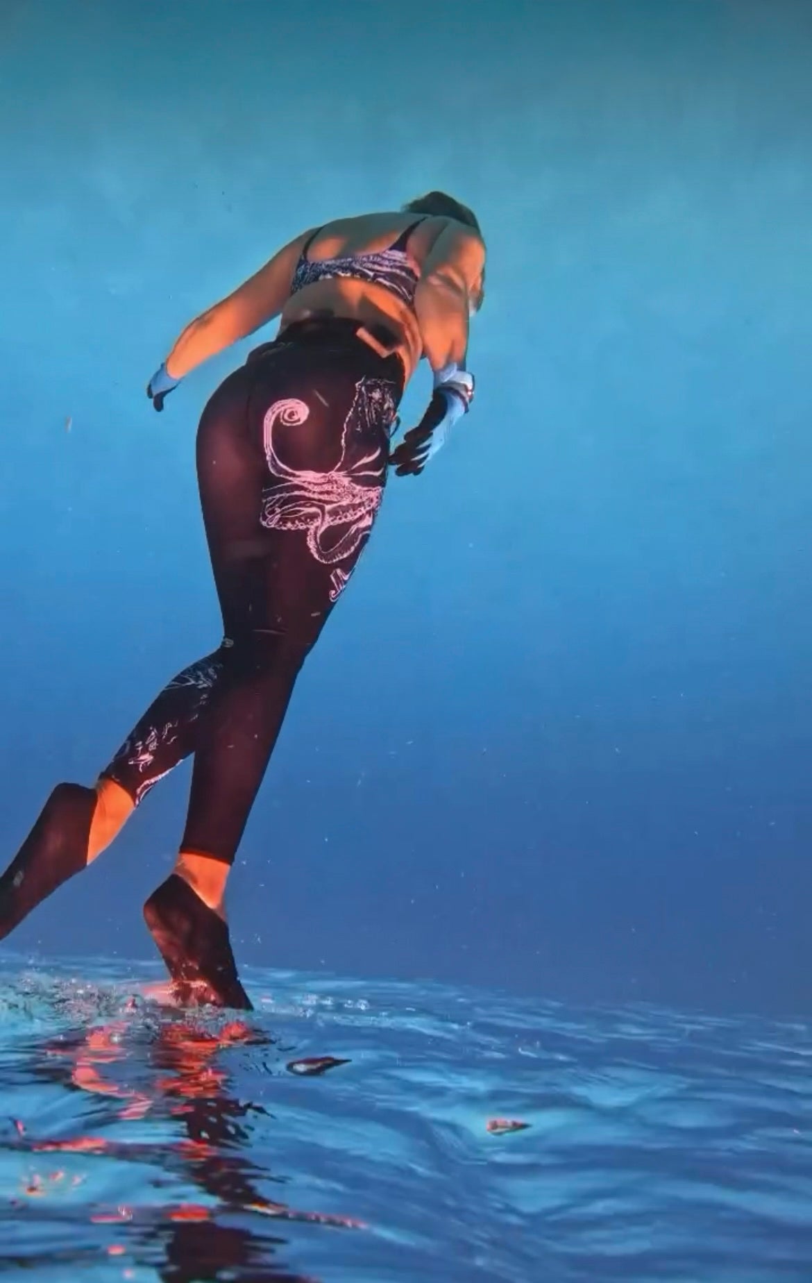Sea Cat Leggings with pockets (Octopus) – TridentFreediversApparel