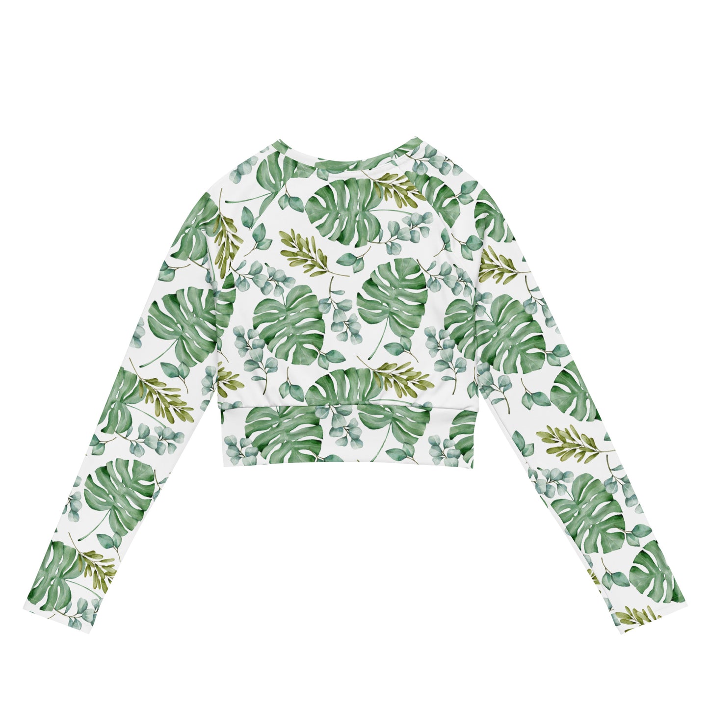 Monstera Crop Rash Guard- in recycled materials!